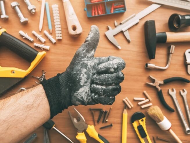 A master carpenter from Runika.pro in Miami meticulously crafting a custom wooden element, showcasing expert joinery and attention to detail