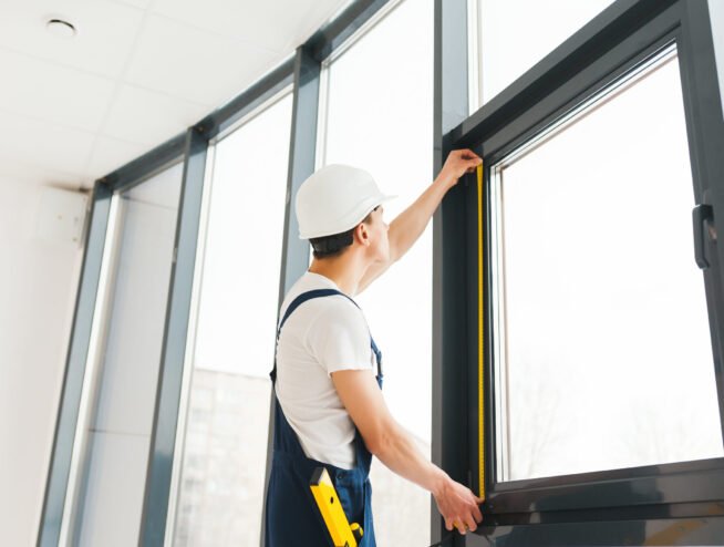 A Runika.pro technician in Miami expertly repairing a window seal or replacing a broken pane of glass to restore insulation and clarity